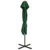 vidaXL Parasol de jardin en porte-à-faux à double toit 250x250 cm vert
