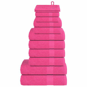 vidaXL Ensemble de serviettes FROGN 12 pcs rose 360 g/m&sup2;