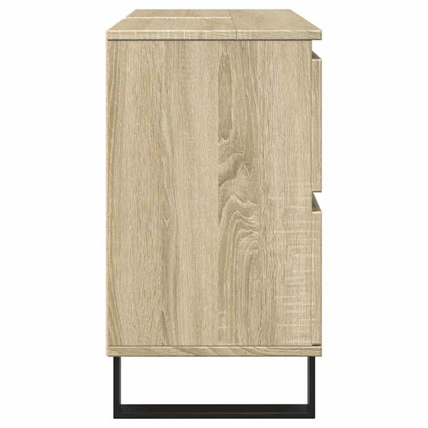 vidaXL Armoire salle de bain ch&ecirc;ne sonoma 80x33x60cm bois d'ing&eacute;nierie