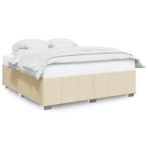 vidaXL Cadre de lit sans matelas cr&egrave;me 180x200 cm tissu