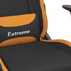 vidaXL Chaise de jeu Noir et orange Tissu