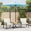 vidaXL Parasol de jardin avec mât en acier bleu 223x223x213 cm