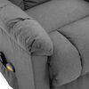 vidaXL Fauteuil de massage inclinable Gris clair Tissu