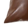 vidaXL Jeu de coussin 2 pcs PU 60 x 60 cm Marron