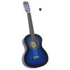 vidaXL Guitare classique de d&eacute;butants et enfants Bleu 1/2 34"