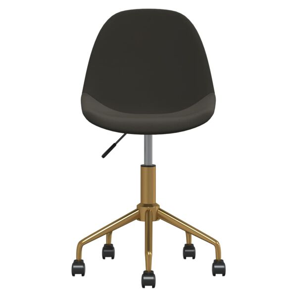 vidaXL Chaises pivotantes &agrave; manger lot de 2 Gris fonc&eacute; Velours