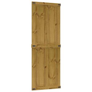 vidaXL Porte de grange Corona Brun Miel 70 x 210 cm Bois de pin massif