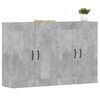 vidaXL Armoires murales 2 pcs gris b&eacute;ton bois d'ing&eacute;nierie