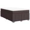 vidaXL Sommier &agrave; lattes de lit et matelas marron fonc&eacute; 120x190cm tissu