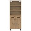 vidaXL Haut Armoire avec tiroir Ch&ecirc;ne artisanal 69,5 x 34 x 180 cm