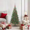 vidaXL Sapin de No&euml;l avec 150 LED avec support Vert 120 cm PVC