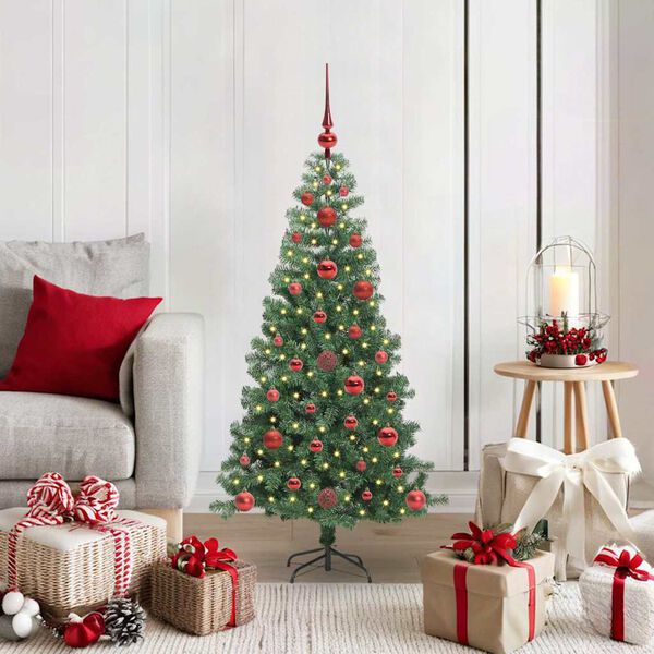 vidaXL Sapin de No&euml;l avec 150 LED avec support Vert 120 cm PVC