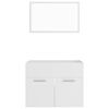 vidaXL Ensemble de meubles salle de bain 2 pcs Blanc Bois d'ingénierie