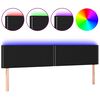 vidaXL T&ecirc;te de lit &agrave; LED Noir 160x5x78/88 cm Tissu