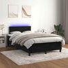 vidaXL Sommier &agrave; lattes de lit et matelas LED noir 120x190 cm velours