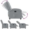 vidaXL Fauteuil inclinable &eacute;lectrique Gris clair Tissu