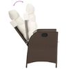 vidaXL Ensemble &agrave; manger de jardin et coussins 9 pcs marron poly rotin