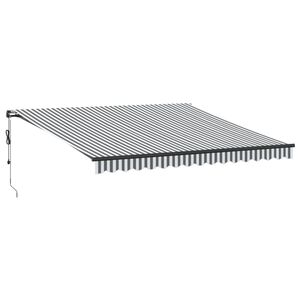 vidaXL Auvent r&eacute;tractable automatique anthracite et blanc 400x350 cm