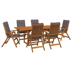 vidaXL Ensemble de salle &agrave; manger d'ext&eacute;rieur avec parasol 8 pc