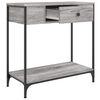vidaXL Table console sonoma gris 75x34,5x75 cm bois d'ing&eacute;nierie