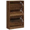 vidaXL Armoire &agrave; chaussures Ch&ecirc;ne fum&eacute; 63x24x103 cm Bois d'ing&eacute;nierie