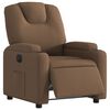 vidaXL Fauteuil inclinable électrique Marron Tissu