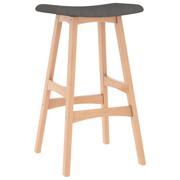 vidaXL Tabourets de bar lot de 2 gris fonc&eacute; tissu
