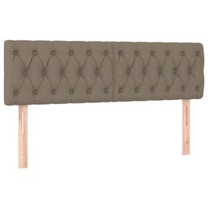 vidaXL T&ecirc;tes de lit Taupe 160x7x78/88 cm Tissu