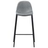 vidaXL Ensemble de bar 3 pcs Tissu Gris clair