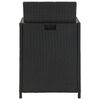 vidaXL Ensemble &agrave; manger d'ext&eacute;rieur 11 pcs avec coussins rotin noir