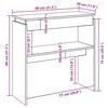 vidaXL Table console vieux bois 80 x 30 x 80 cm bois d'ingénierie