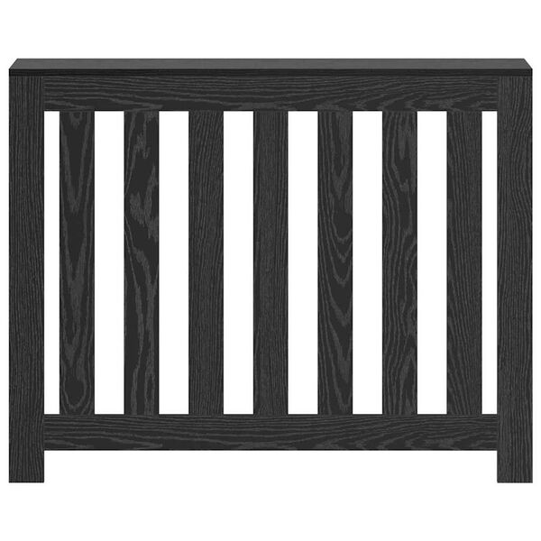 vidaXL Cache-Radiateur Ch&ecirc;ne noir 104 x 20 x 82 cm Bois d'ing&eacute;nierie