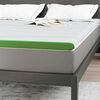 vidaXL Surmatelas Blanc et vert 140 x 190 cm Tissu Jacquard