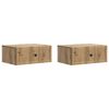 vidaXL Cabinet de chevet 2 pi&egrave;ces Ch&ecirc;ne artisanal 49 x 34,5 x 20 cm