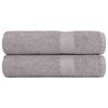 vidaXL Serviettes de bain FROGN 2 pcs gris 100x150 cm 360 g/m&sup2;