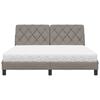 vidaXL Lit avec matelas taupe 160x200 cm tissu