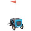 vidaXL Remorque de v&eacute;lo pour animaux de compagnie bleu et gris