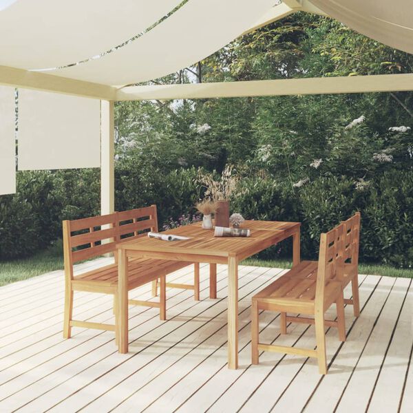 vidaXL Ensemble &agrave; manger de jardin 3 pcs Bois de teck massi