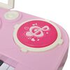 vidaXL Clavier jouet d'enfants et tabouret/microphone 37 touches Rose