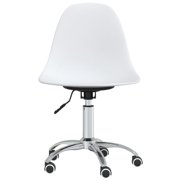 vidaXL Chaise de bureau pivotante Blanc PP