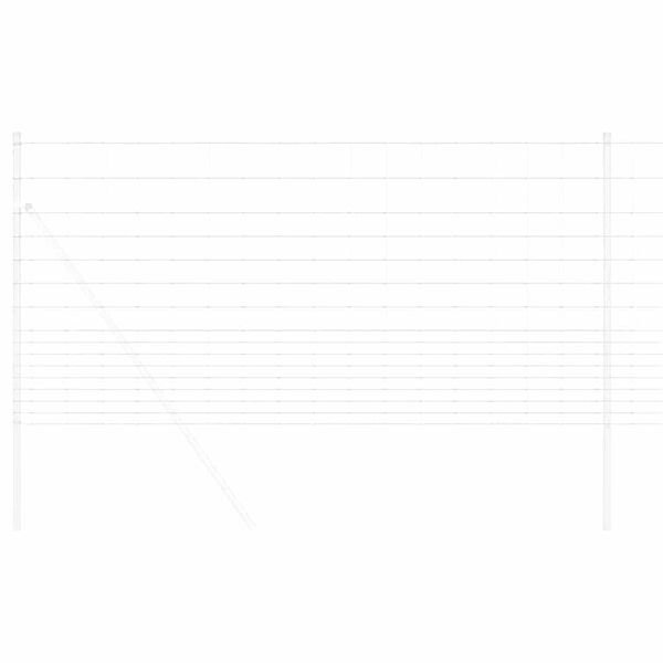 vidaXL Clôture de prairie Gris 1.2 x 10 m Acier