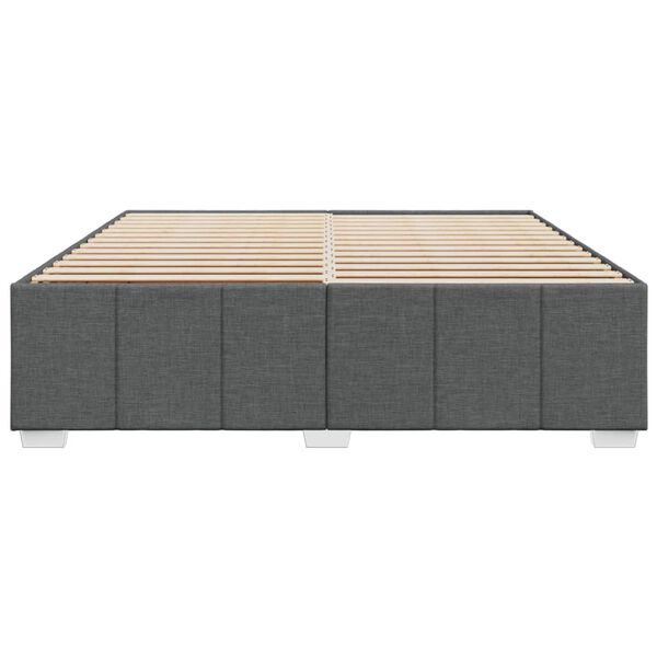 vidaXL Cadre de lit sans matelas gris fonc&eacute; 180x200 cm tissu