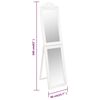 vidaXL Miroir sur pied Blanc 40x160 cm
