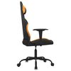 vidaXL Chaise de jeu Noir et orange Tissu