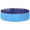 vidaXL Piscine de nage pliable pour chien Bleu 120 x 120 x 30 cm PVC