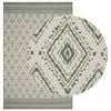 vidaXL Tapis de zone OLITE Naturel et vert 160 x 230 cm PET