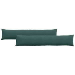 vidaXL Coussins de canap&eacute; 2 pcs Vert fonc&eacute; 200 x 40 cm