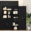 vidaXL Haut Armoire Ch&ecirc;ne noir 45 x 42,5 x 185 cm Bois d'ing&eacute;nierie