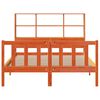 vidaXL Lit biblioth&egrave;que sans matelas cire marron 120x190cm pin massif
