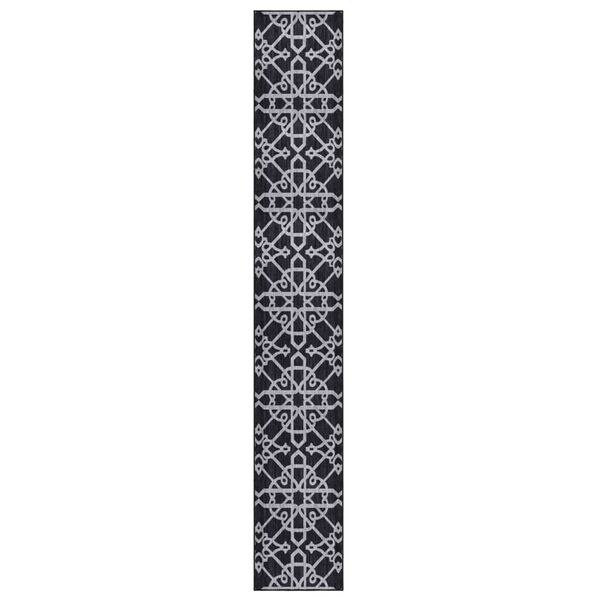 vidaXL Tapis de couloir Noir 80x600 cm